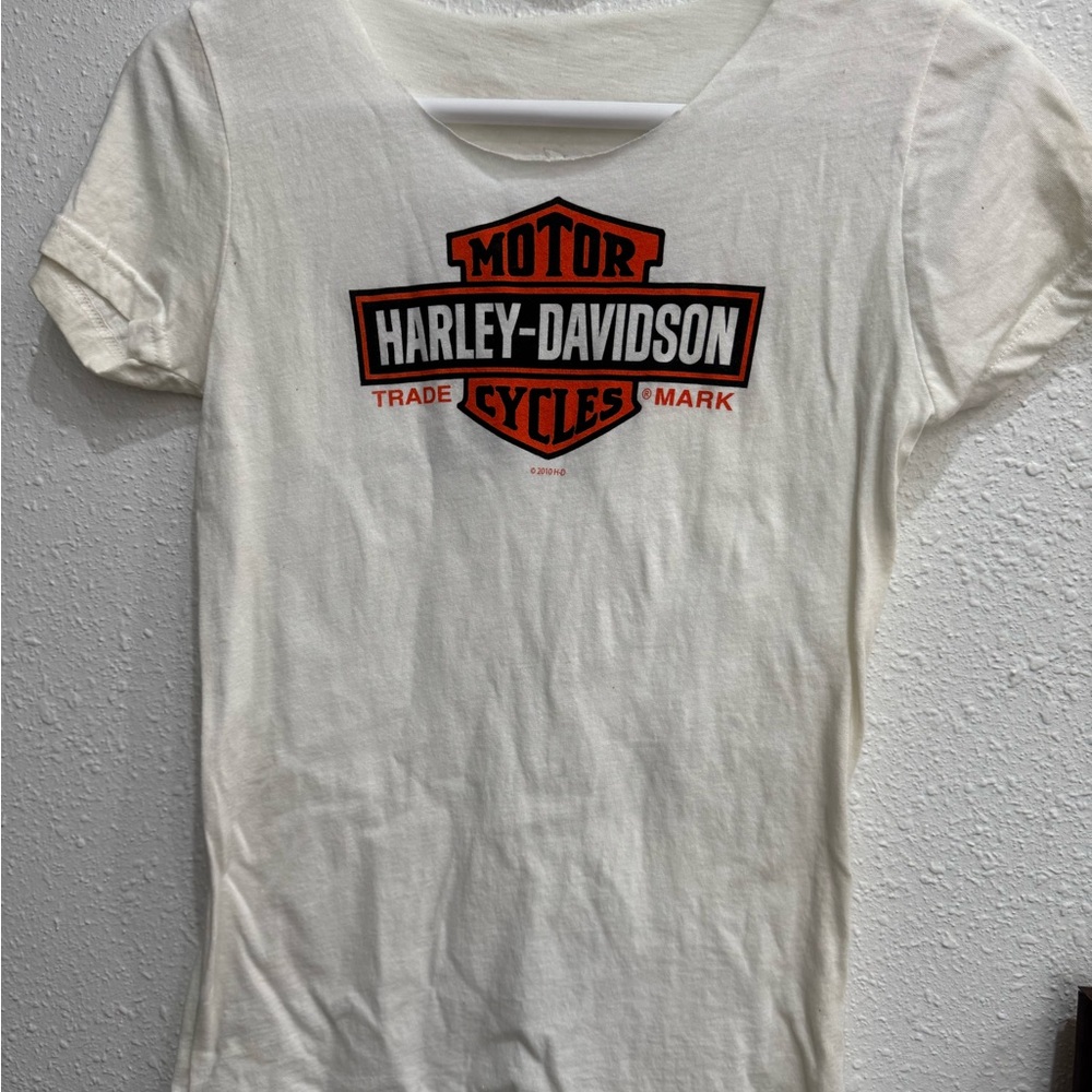 Harley-Davidson White Tee with Bold Logo
